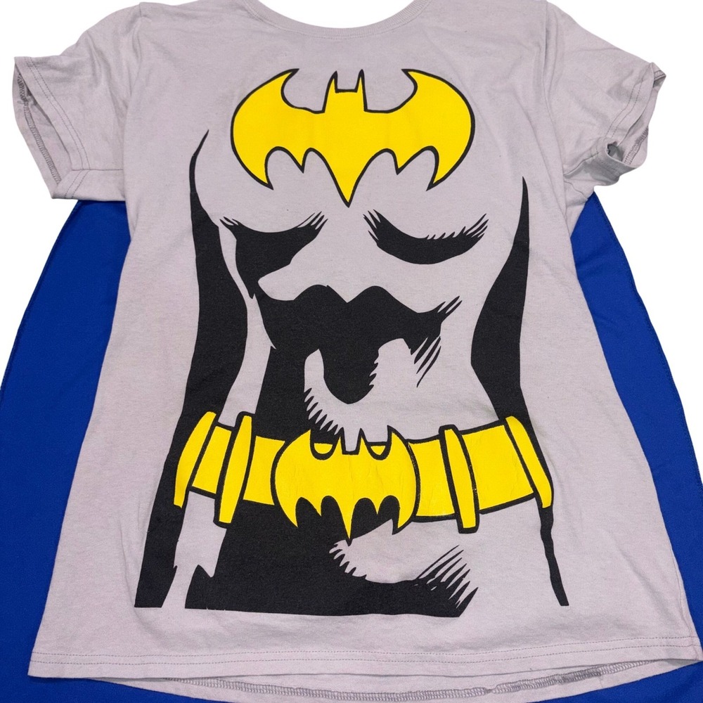 Batgirl Cape T-Shirt Adult Large Grey Detachable Cape Costume Rubies DC Comics